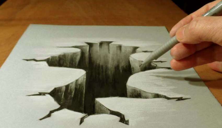 Как нарисовать 3D рисунок карандашом